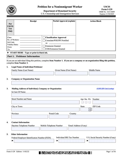 Filing your Form I-129 with the correct address is crucial for a smooth and timely processing of your nonimmigrant worker petition. By following the steps outlined in this article and referring to the USCIS instructions, you can ensure that you have the correct filing address for your specific category of nonimmigrant worker.